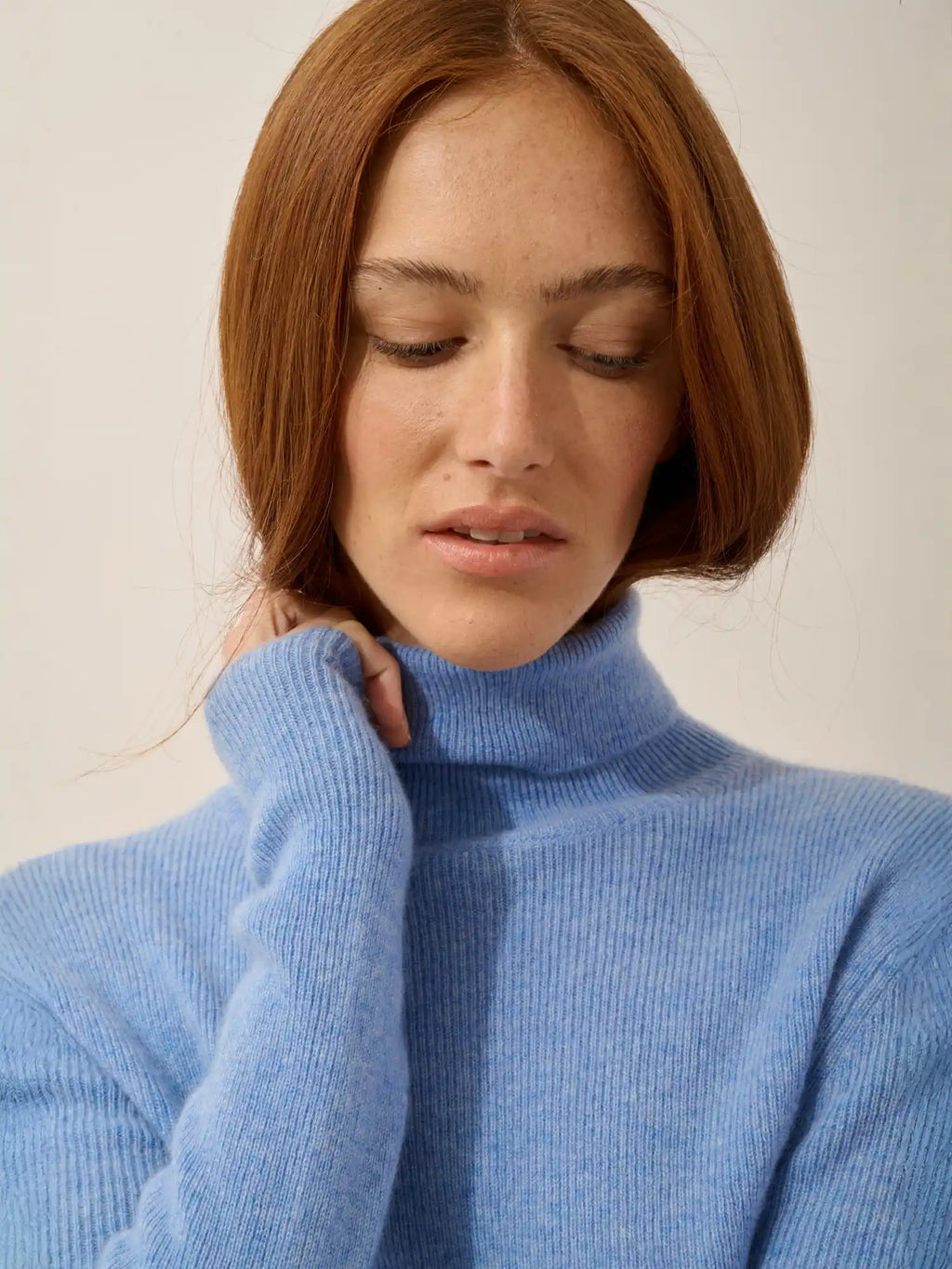 LANAIS pullover rollkragen himmelblau