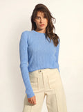 AVANA pullover rundhalsausschnitt himmelblau