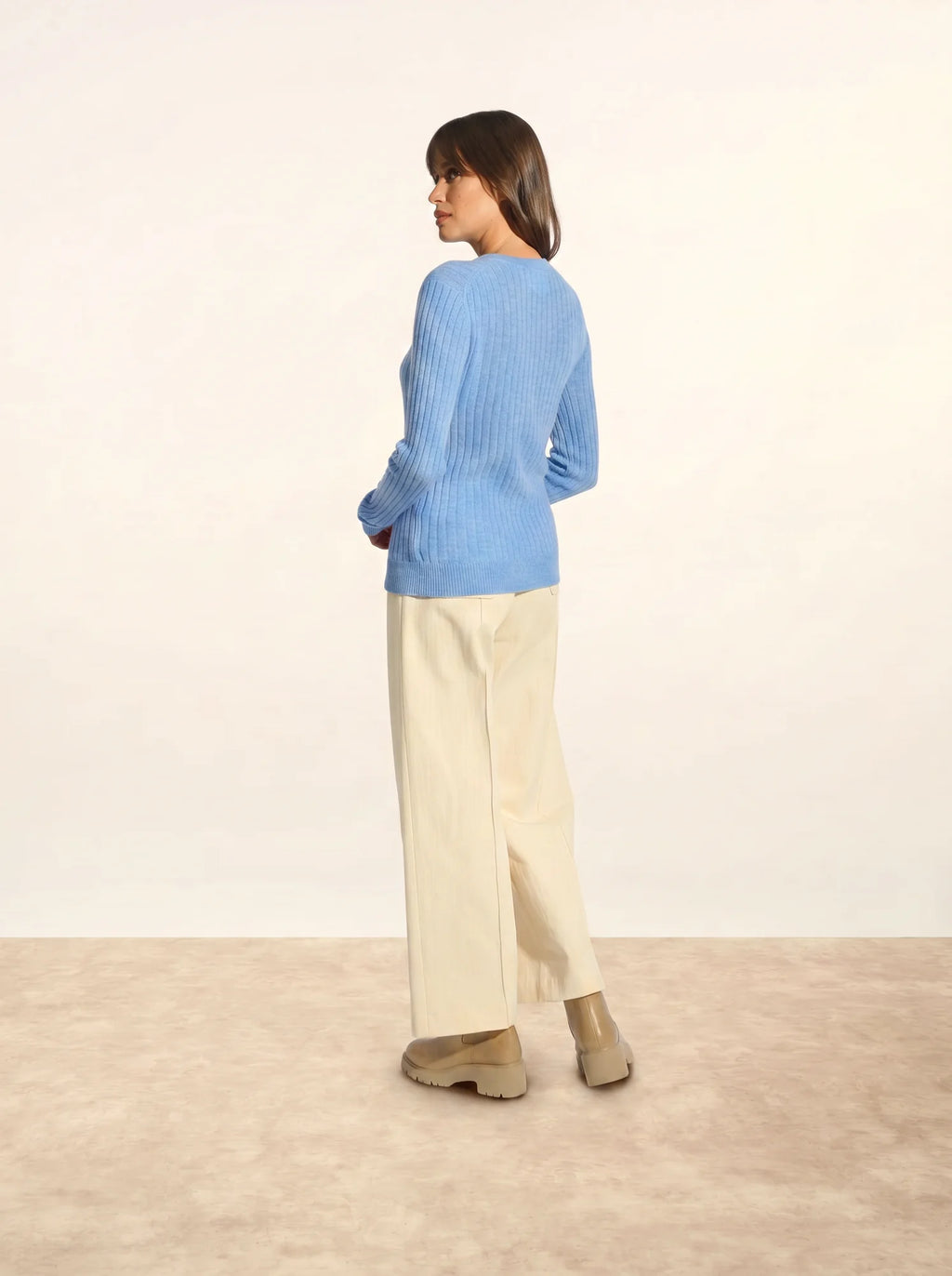 AVANA pullover rundhalsausschnitt himmelblau