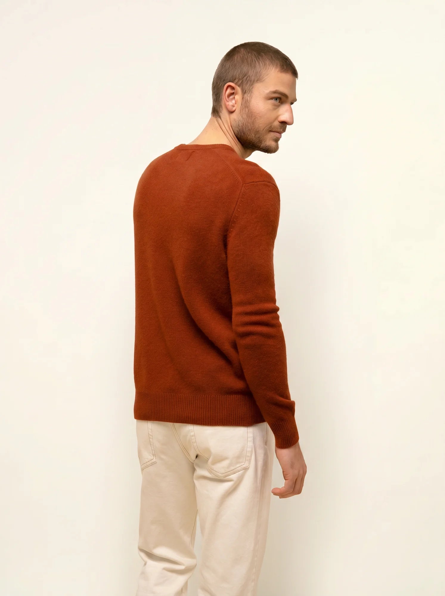 NATHAN pullover v-ausschnitt 4-fädig écureuil