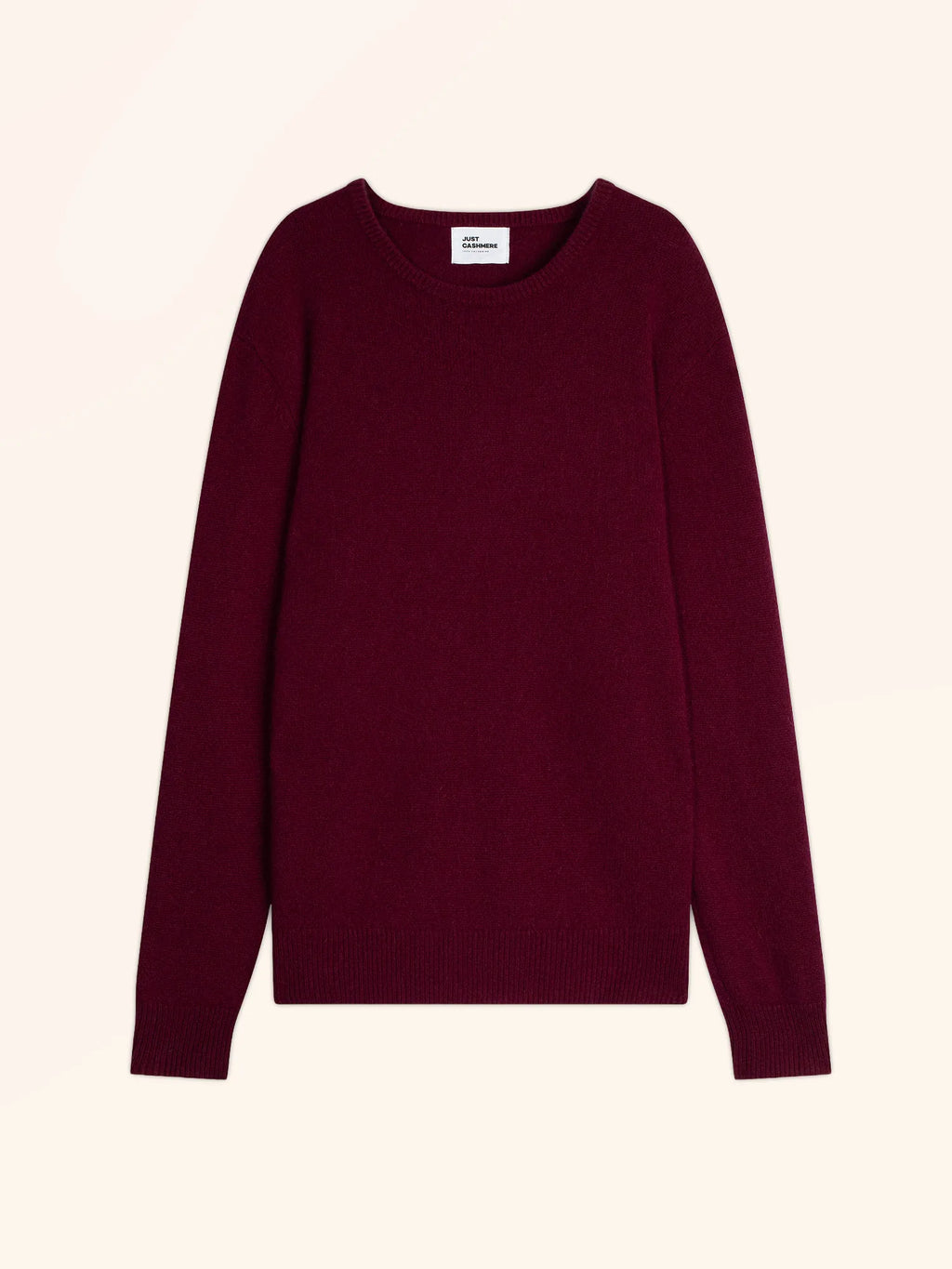 GABIN pull col rond 4 fils bordeaux