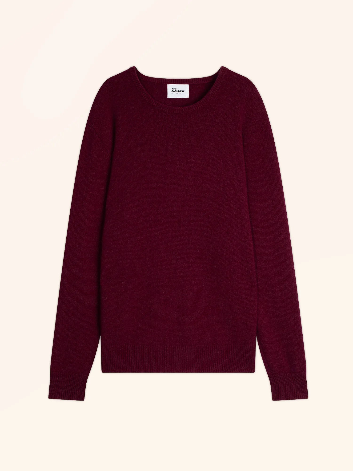 GABIN pull col rond 4 fils bordeaux