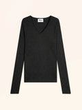 ABBY Sweater V-Neck 4 Ply Black