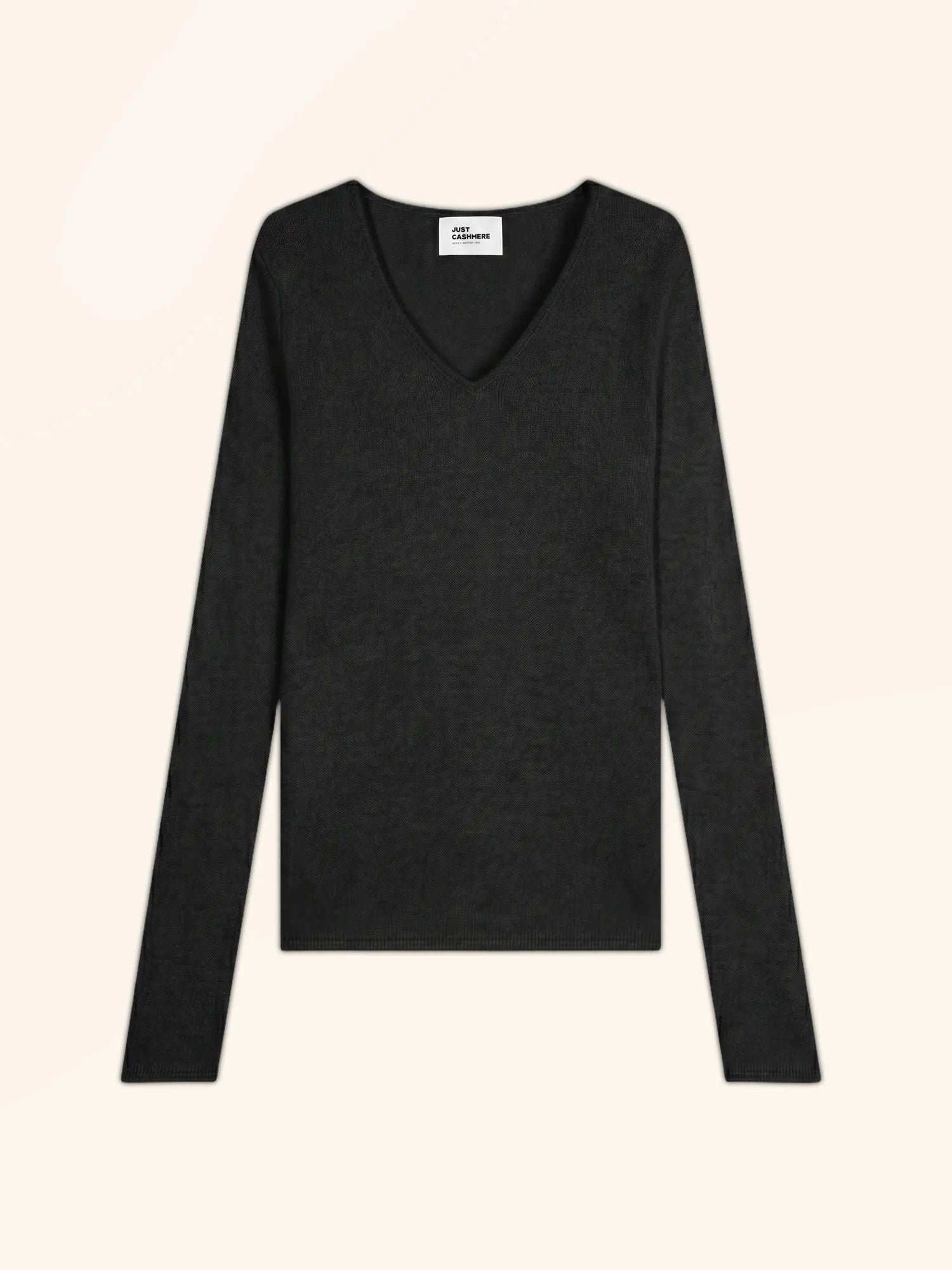 ABBY pullover v-ausschnitt 4-fädig schwarz