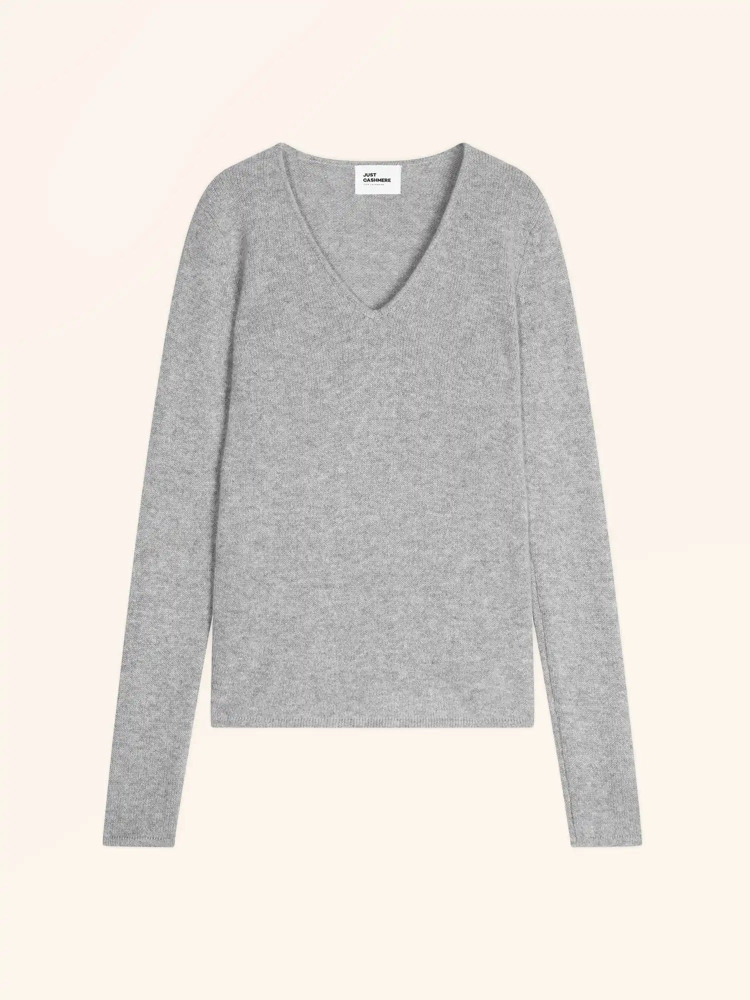 ABBY pullover v-ausschnitt 4-fädig wolke meliert