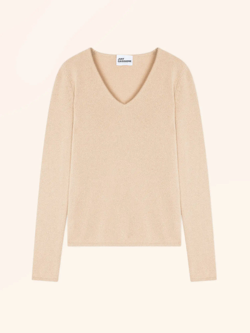 ABBY pullover v-ausschnitt 4-fädig sand