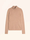 MATT Pull Col Roulé 4 Fils Camel Chiné