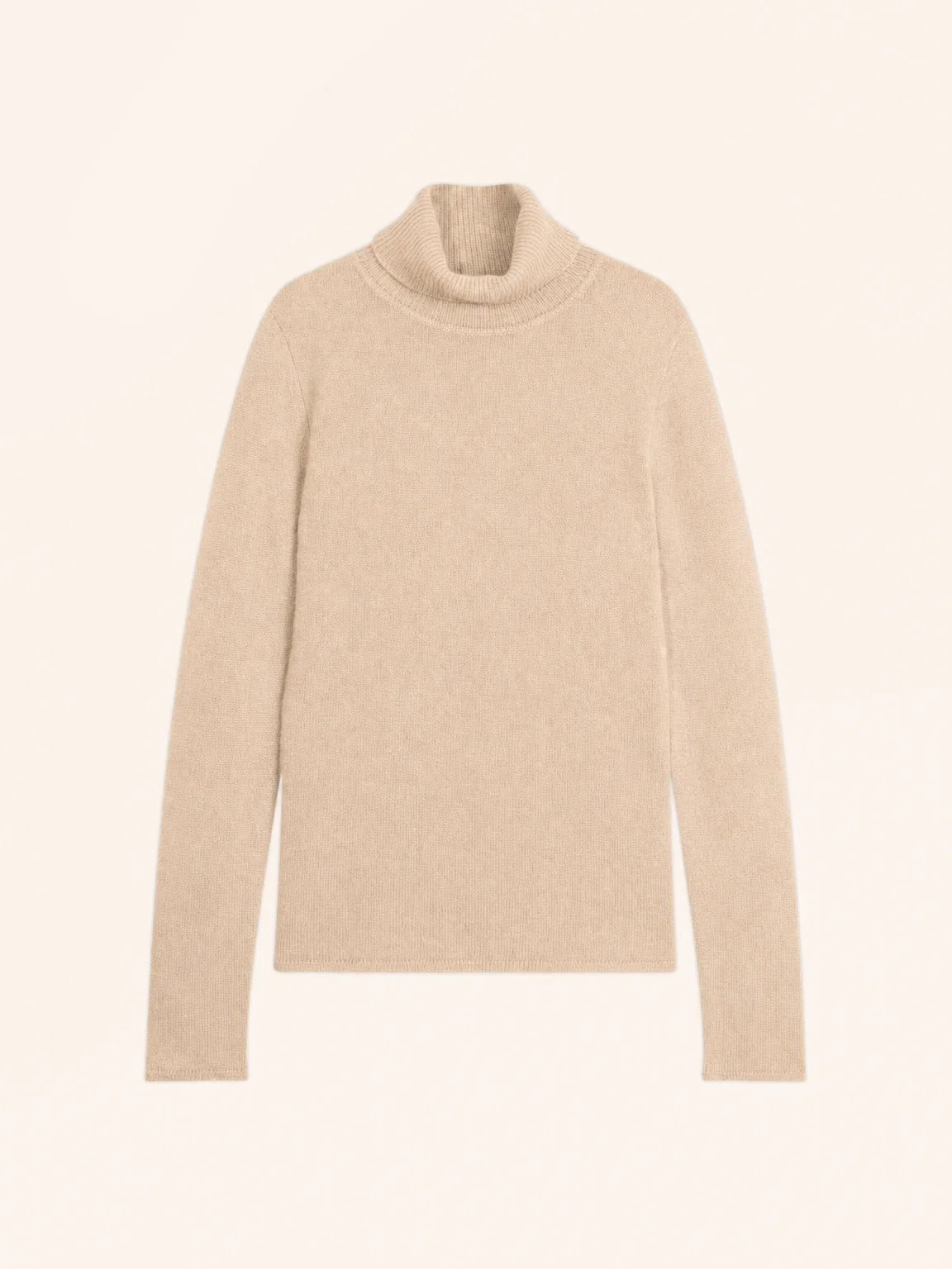 MATT pull col roulé 4 fils sable
