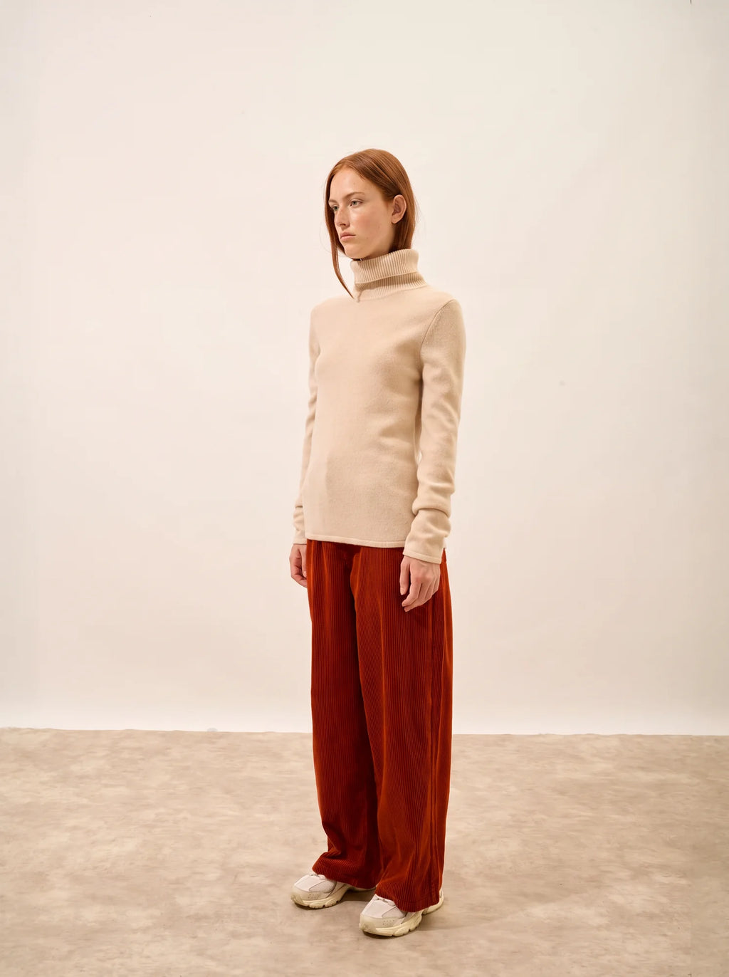 MATT pullover rollkragen 4-fädig sand