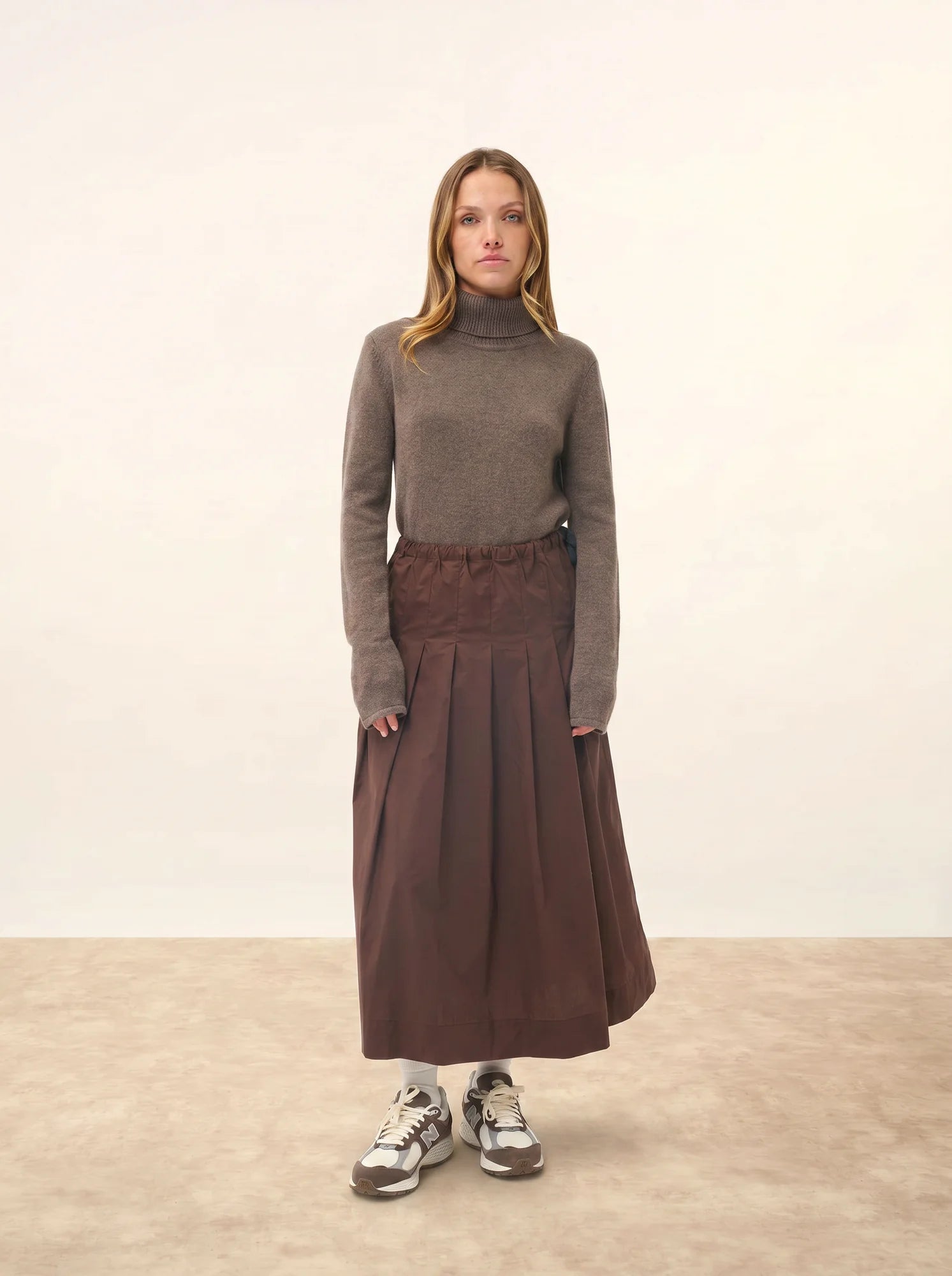 MATT pullover rollkragen 4-fädig taupe meliert
