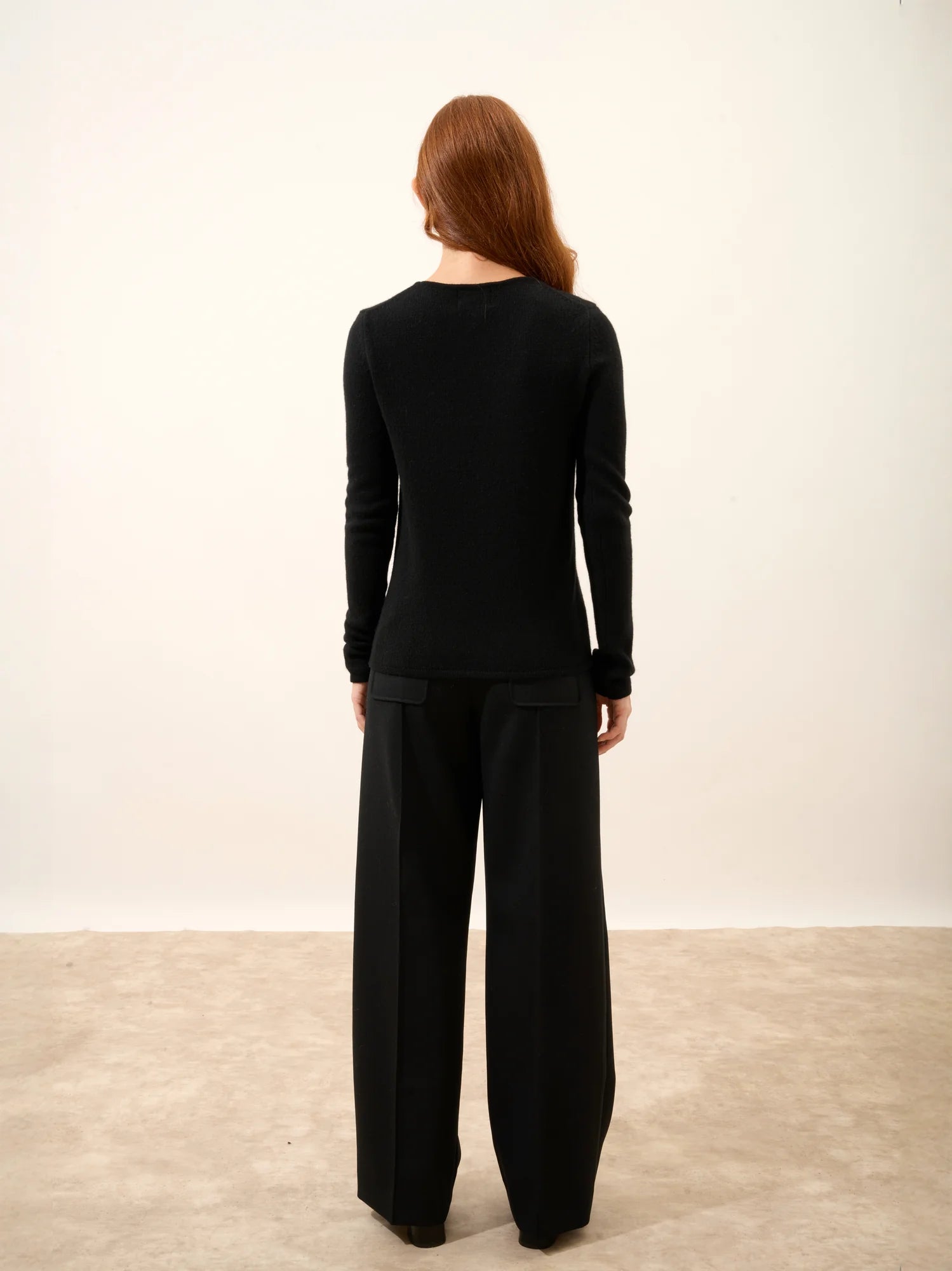 JOYCE pull col rond 4 fils noir
