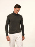 SACHA pullover rollkragen 4-fädig khaki meliert