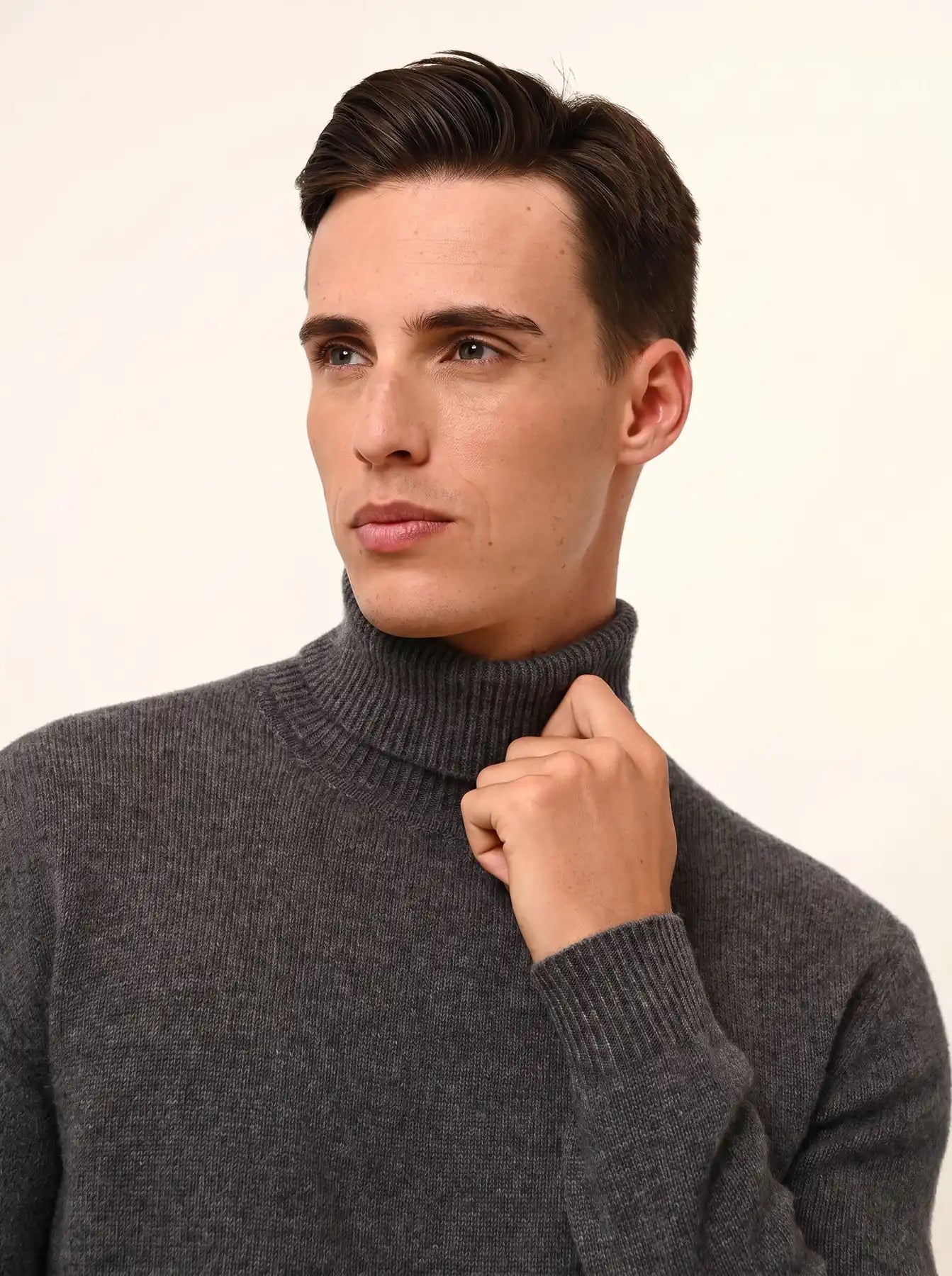 SACHA pullover rollkragen 4-fädig anthrazit meliert
