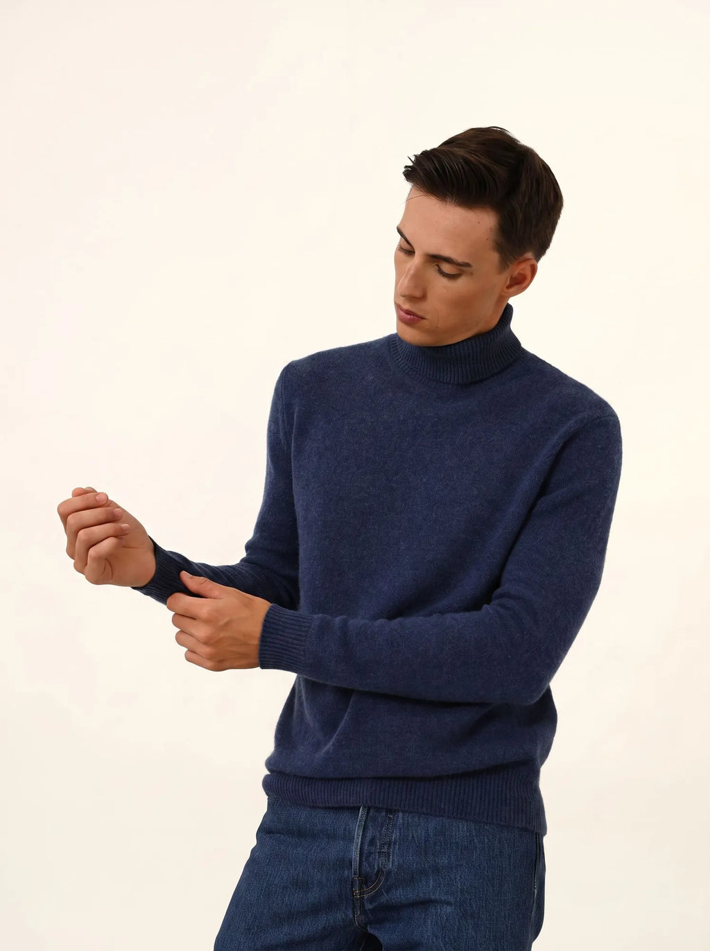 SACHA pullover rollkragen 4-fädig océan meliert