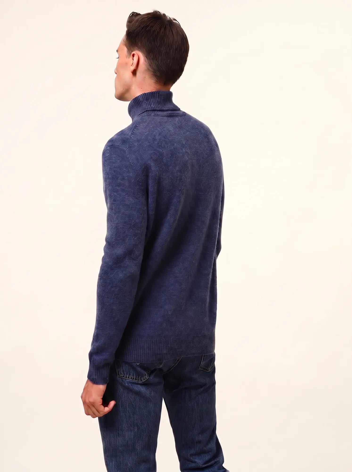 SACHA pullover rollkragen 4-fädig océan meliert