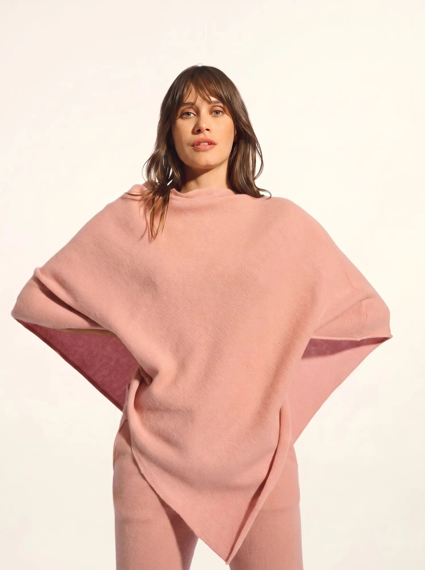 SALLY poncho 4-fädig bois de rosa