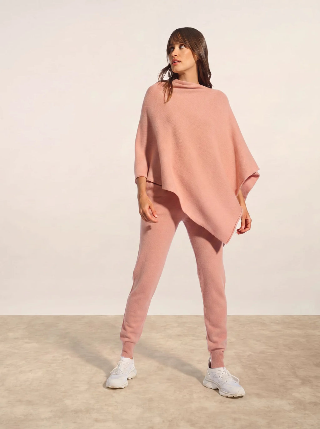 SALLY poncho 4-fädig bois de rosa