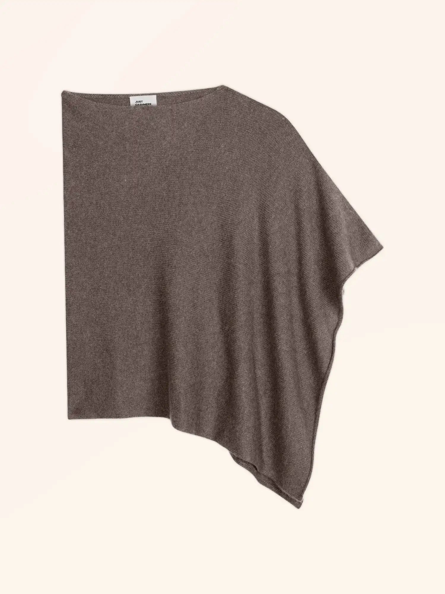 SALLY poncho 4-fädig taupe meliert