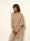 SALLY poncho 4 fils sable