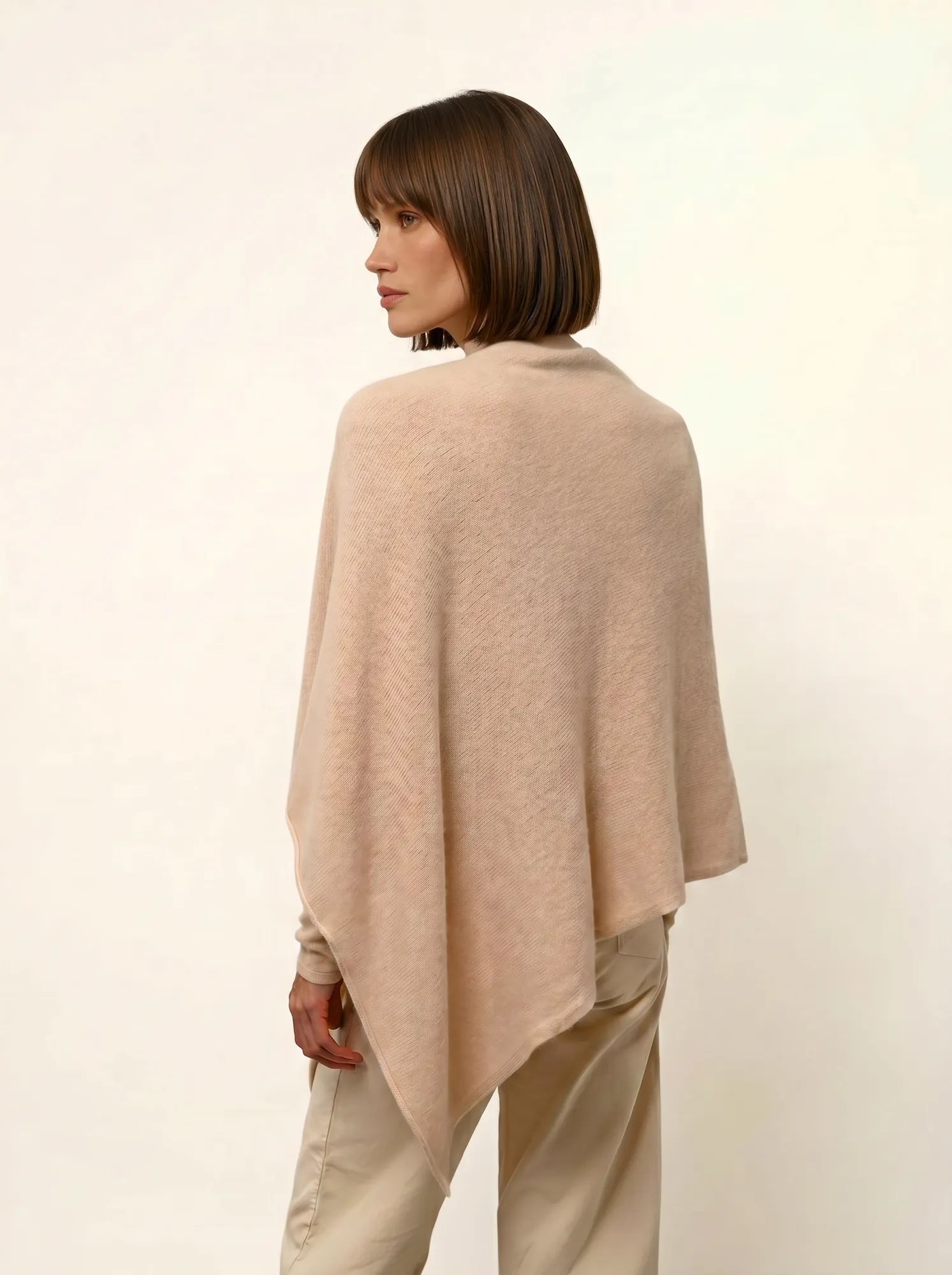 SALLY poncho 4 fils sable