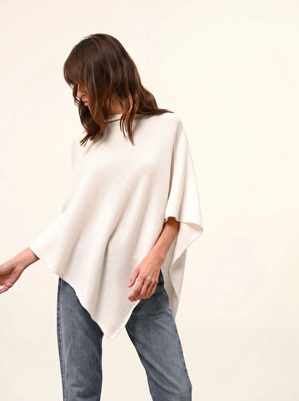 SALLY poncho 4-fädig elfenbein