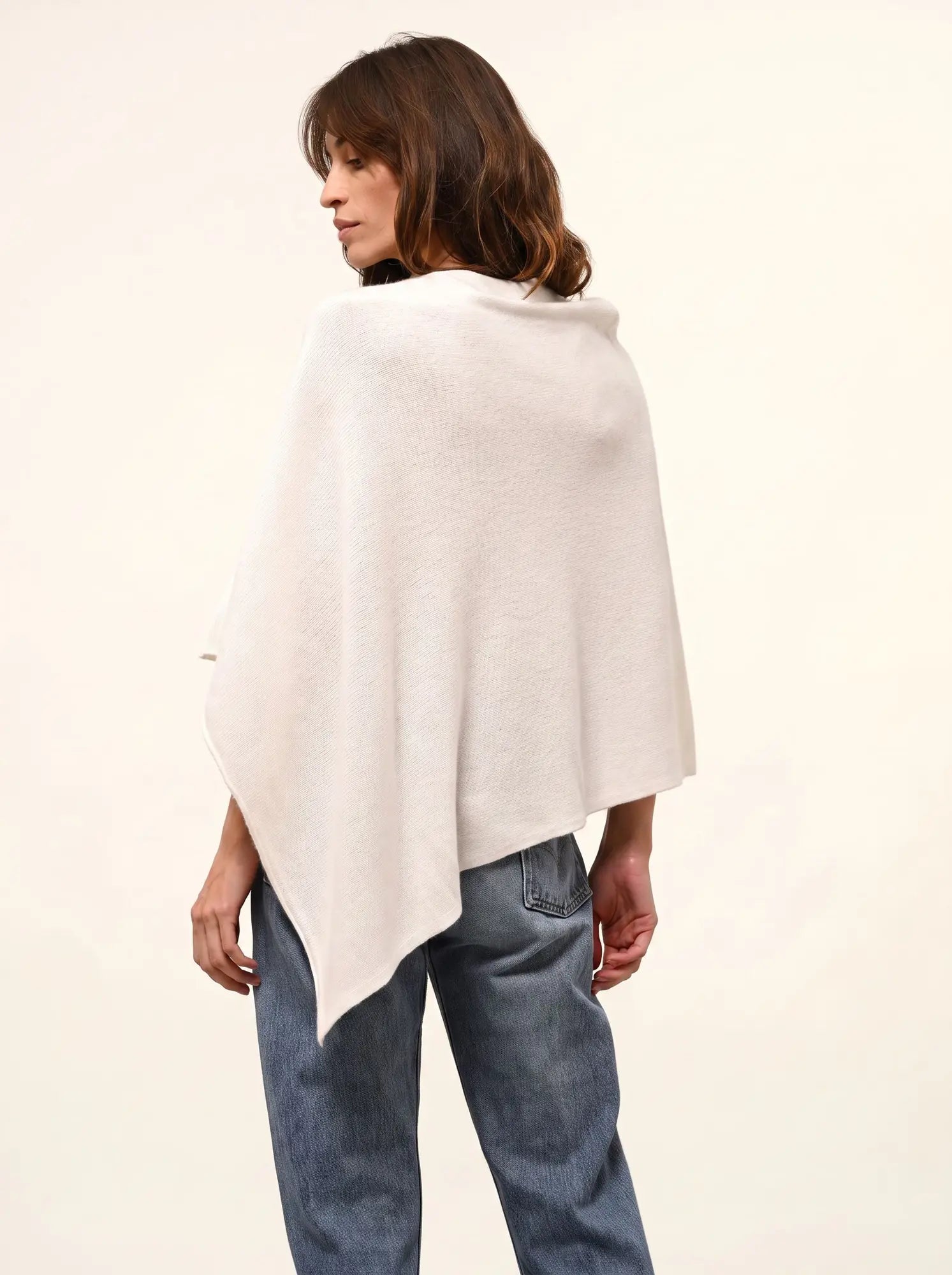 SALLY poncho 4 fils ivoire