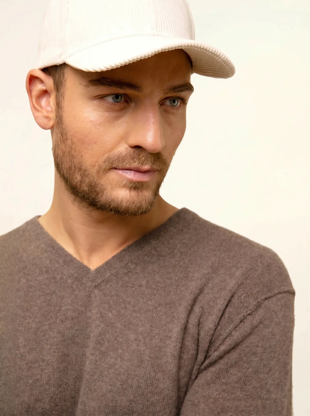 TOM pullover v-ausschnitt taupe meliert