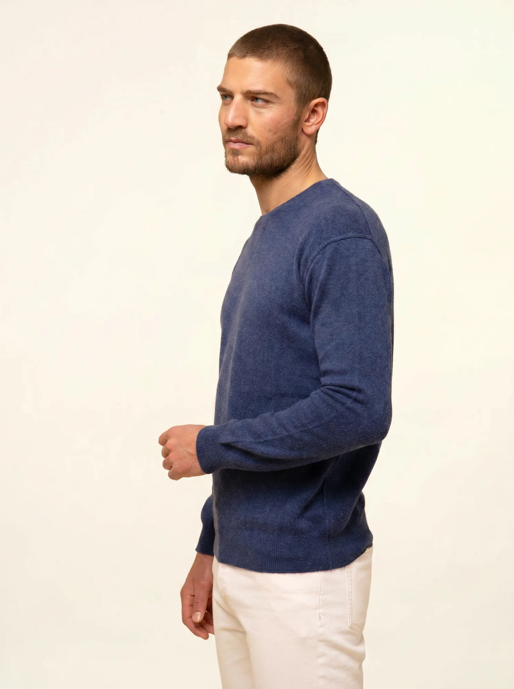 NOE pullover rundhalsausschnitt océan meliert