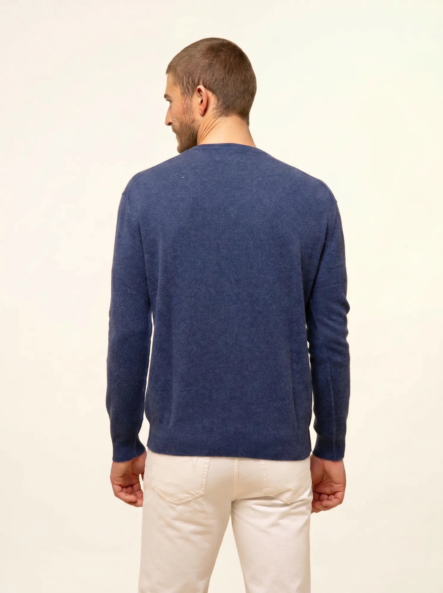 NOE pullover rundhalsausschnitt océan meliert