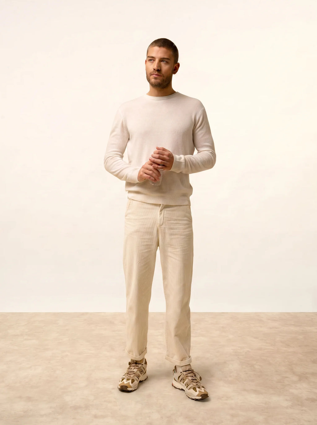 HOWARD pullover rundhalsausschnitt elfenbein