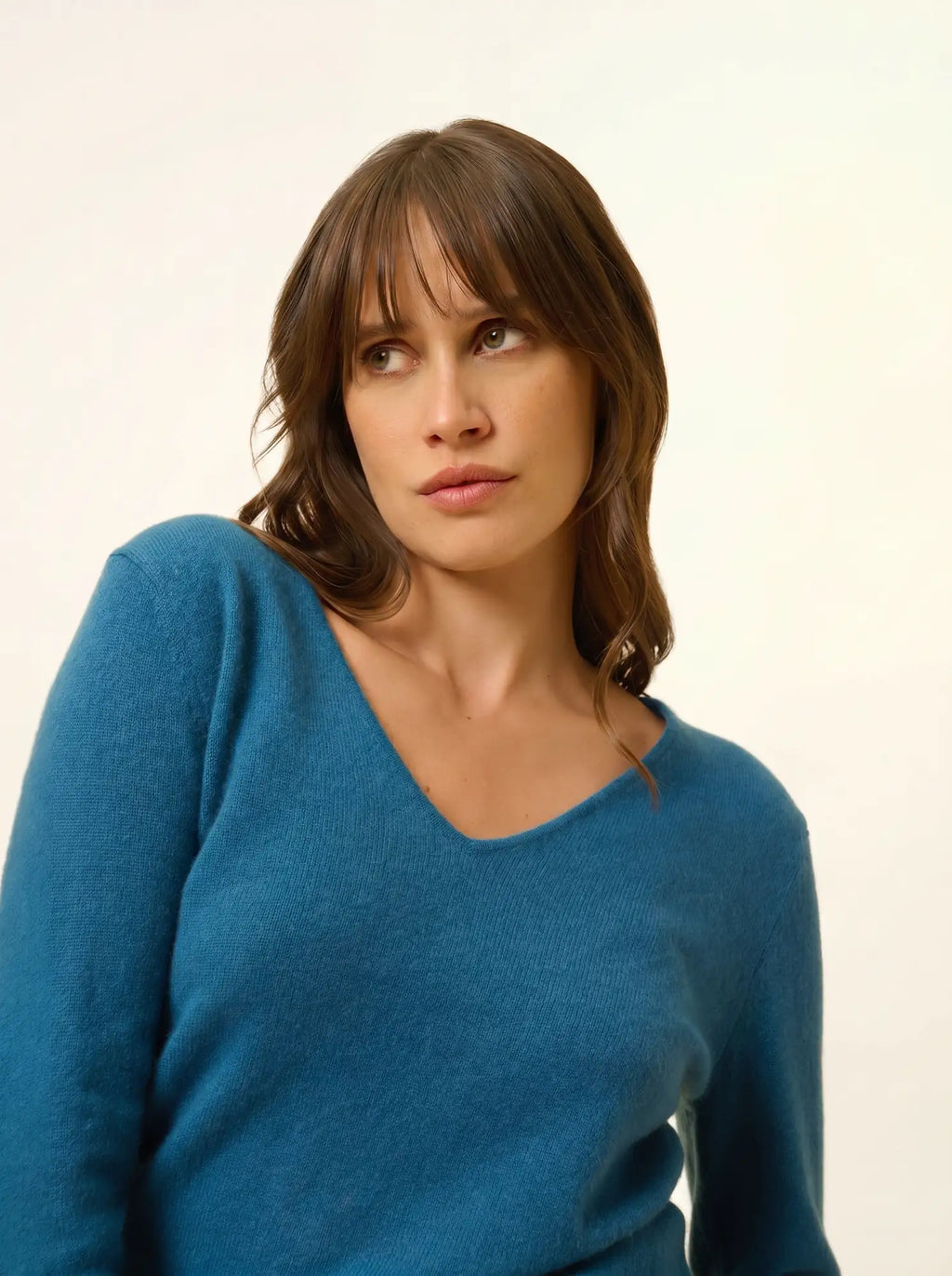 JOAN pullover v-ausschnitt paon