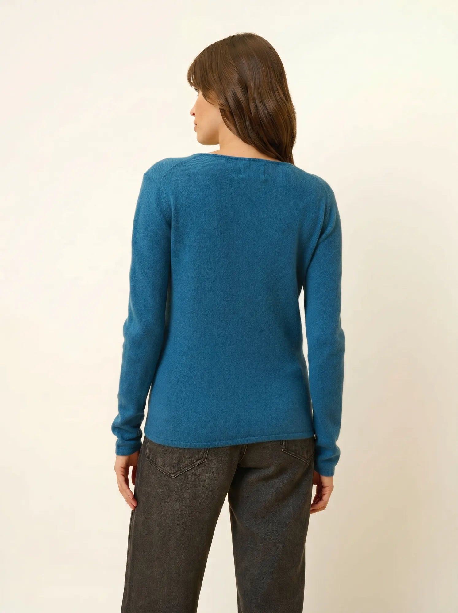 JOAN pullover v-ausschnitt paon