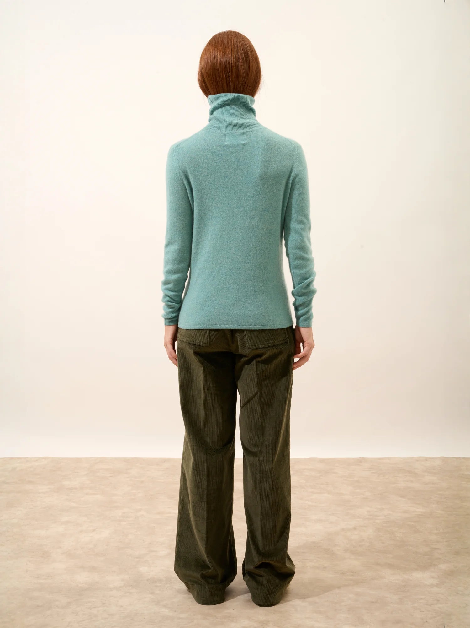 AVA pullover rollkragen grün meliert