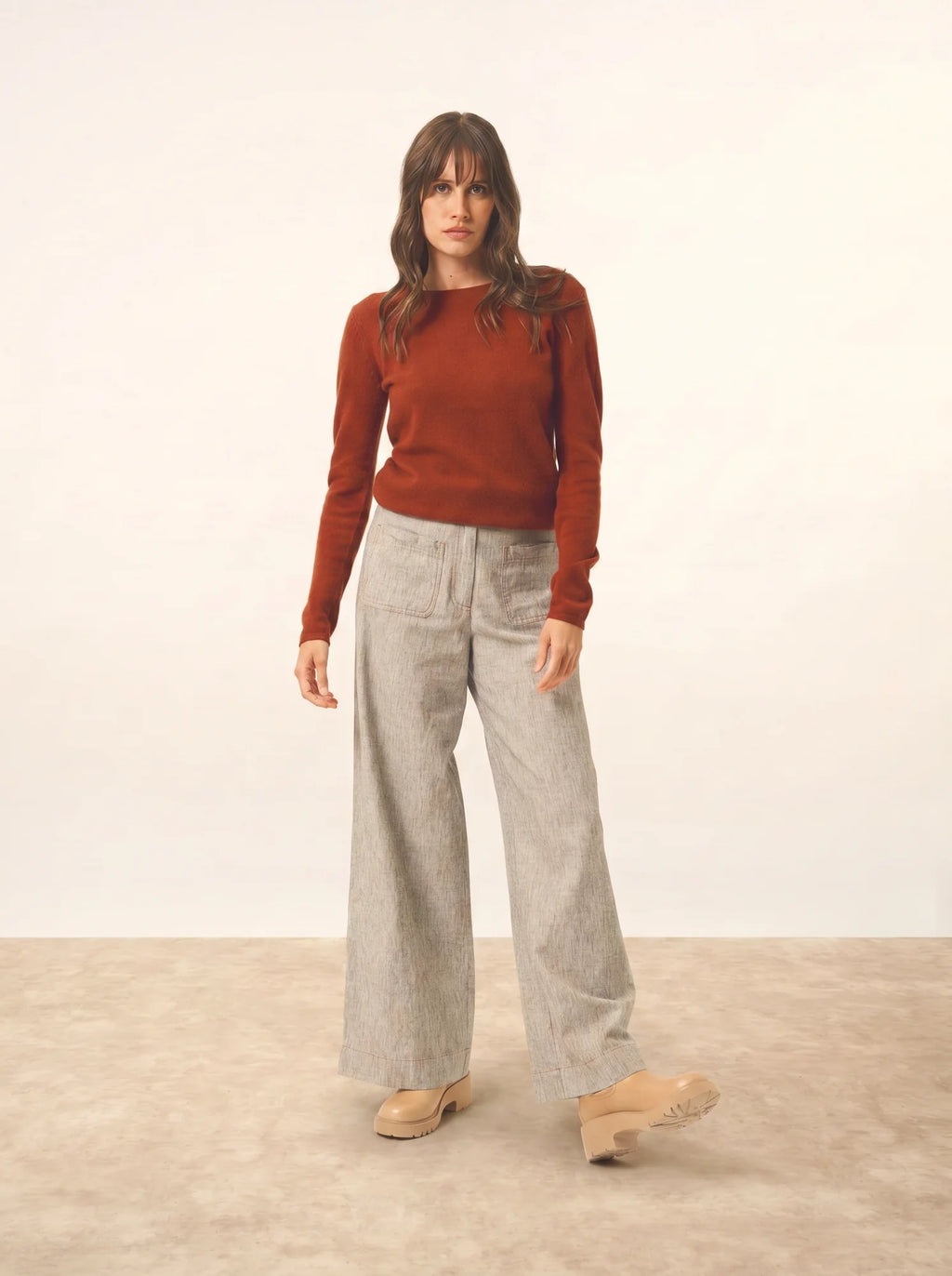 VIVIAN pullover rundhalsausschnitt écureuil