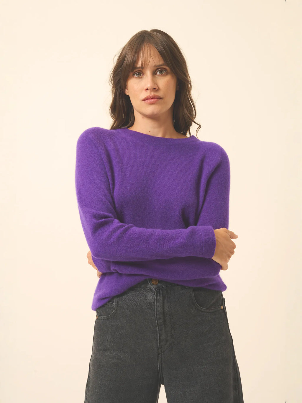 JANE pullover rundhalsausschnitt violette