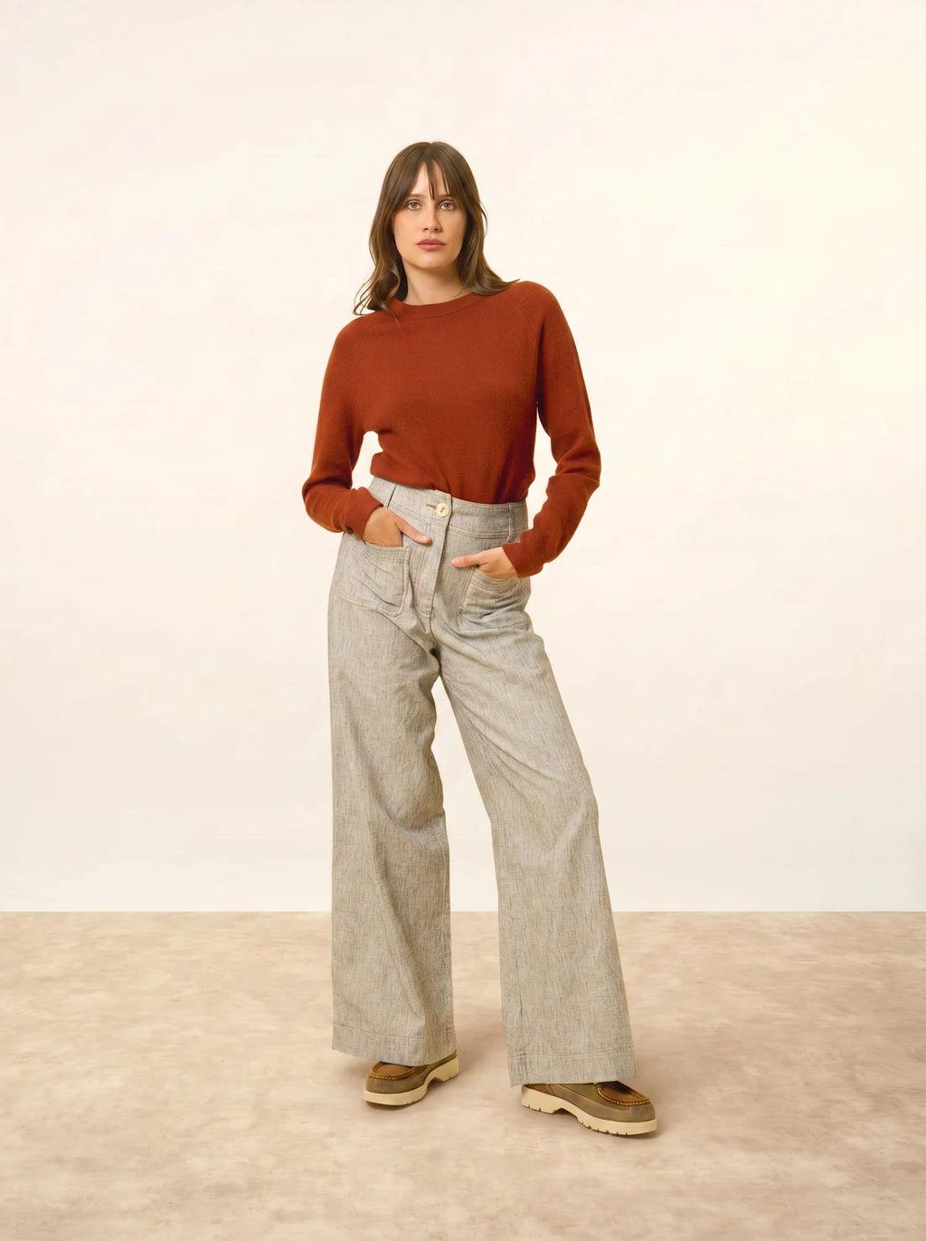 JANE pullover rundhalsausschnitt écureuil