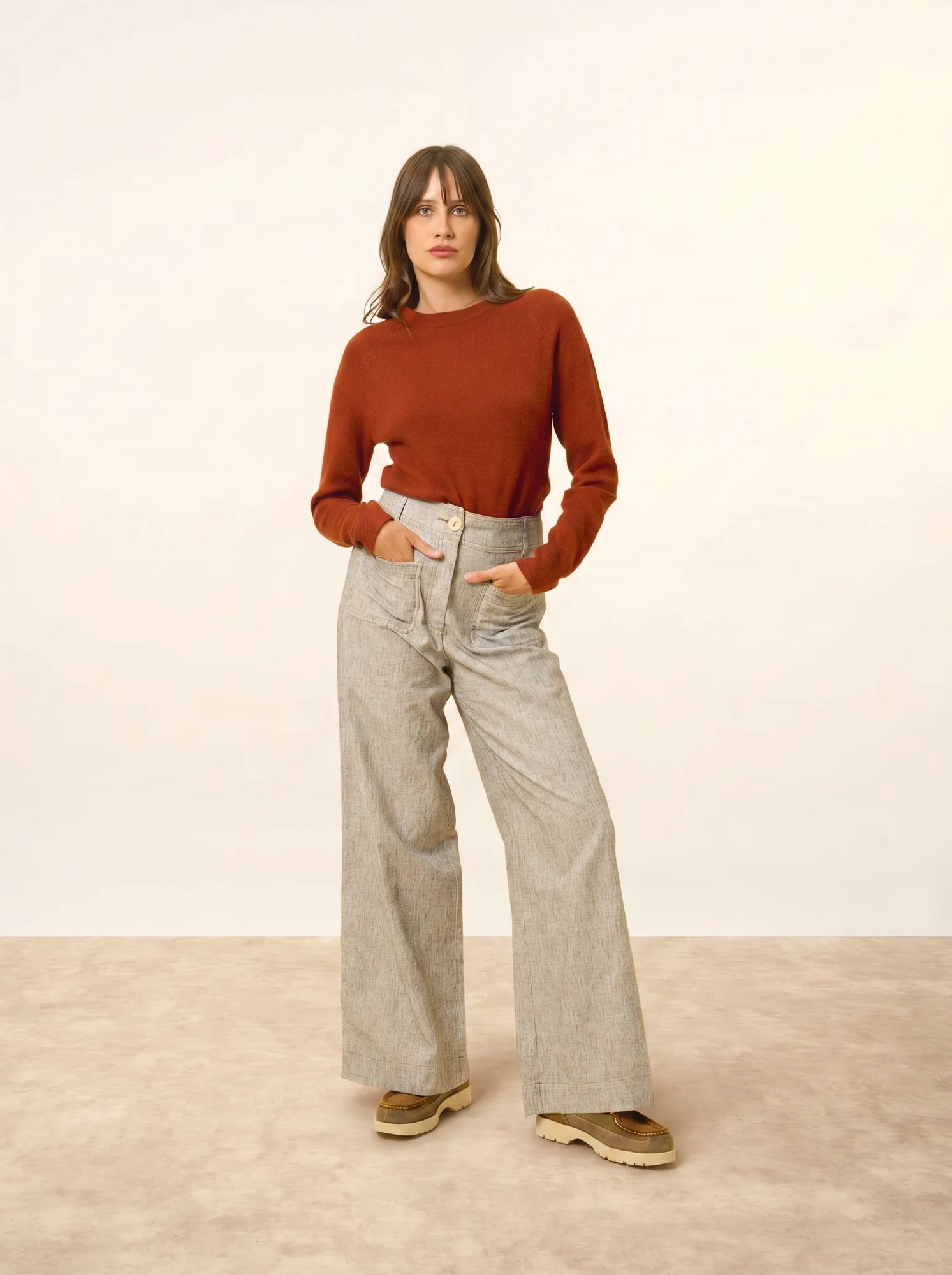 JANE pullover rundhalsausschnitt écureuil