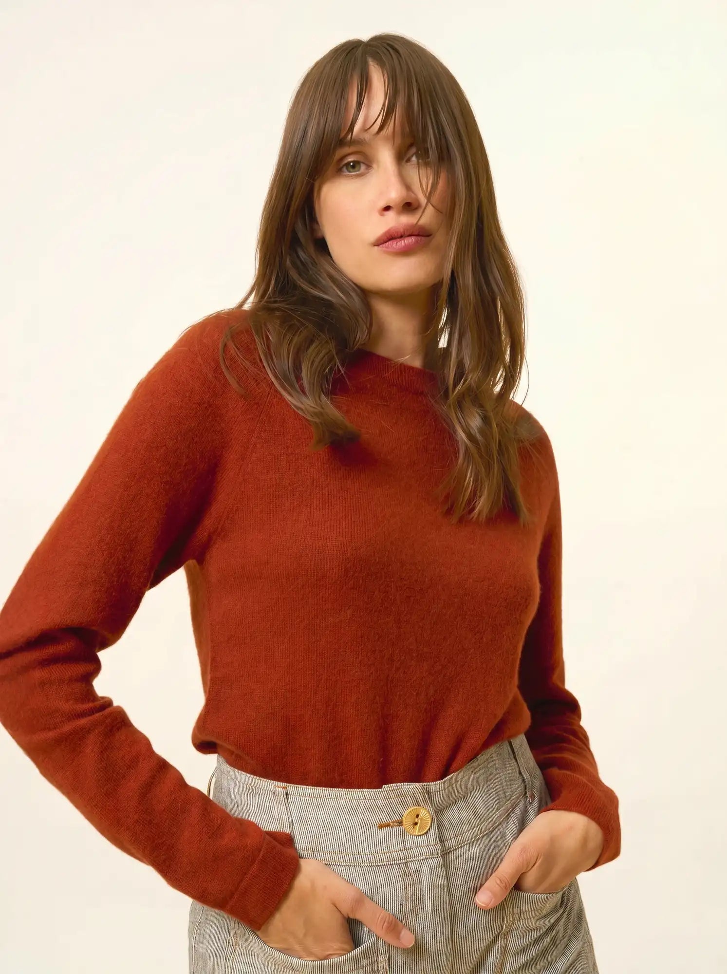 JANE pullover rundhalsausschnitt écureuil