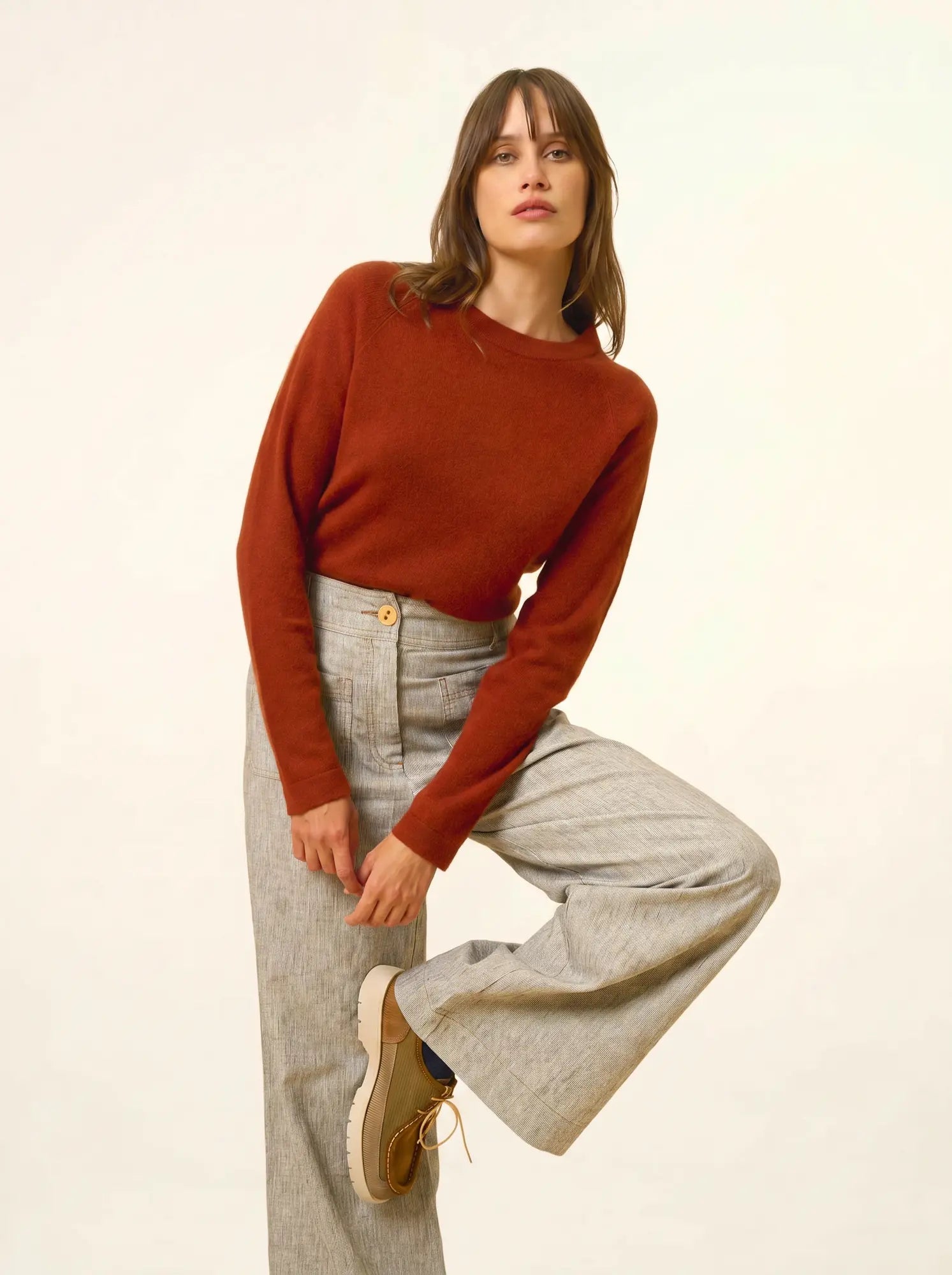 JANE pullover rundhalsausschnitt écureuil