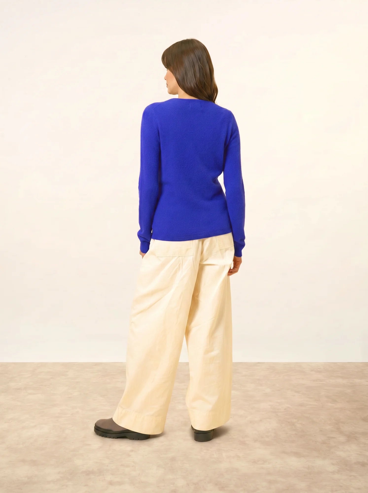 KATHARINE strickjacke rundhalsausschnitt indigo