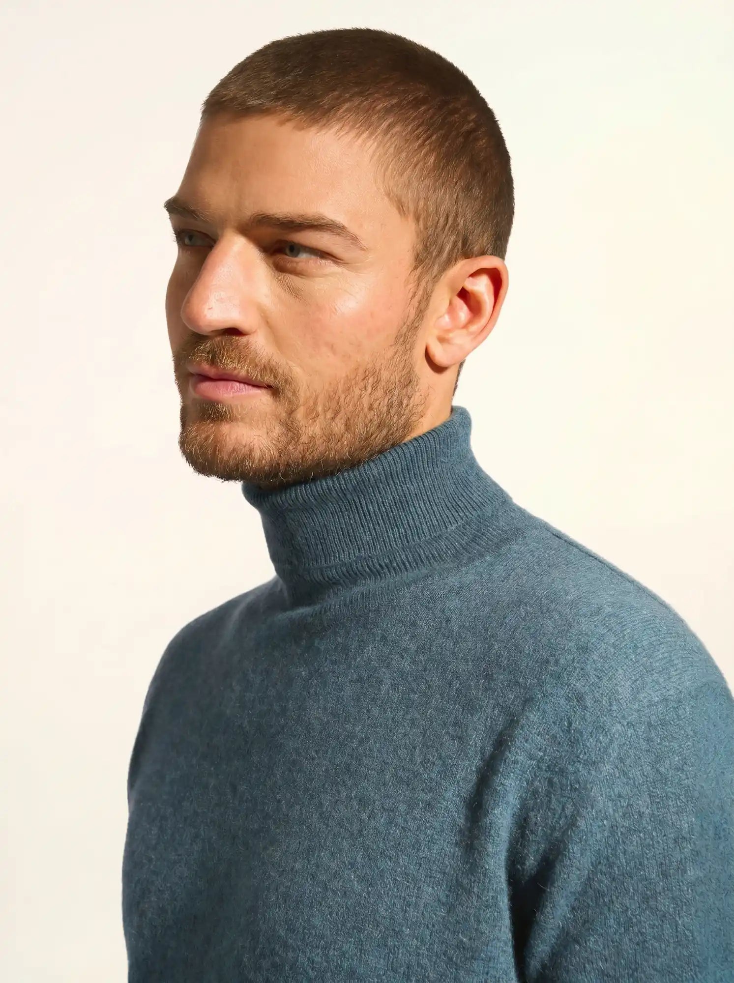 CONNOR pullover rollkragen grün petrol meliert