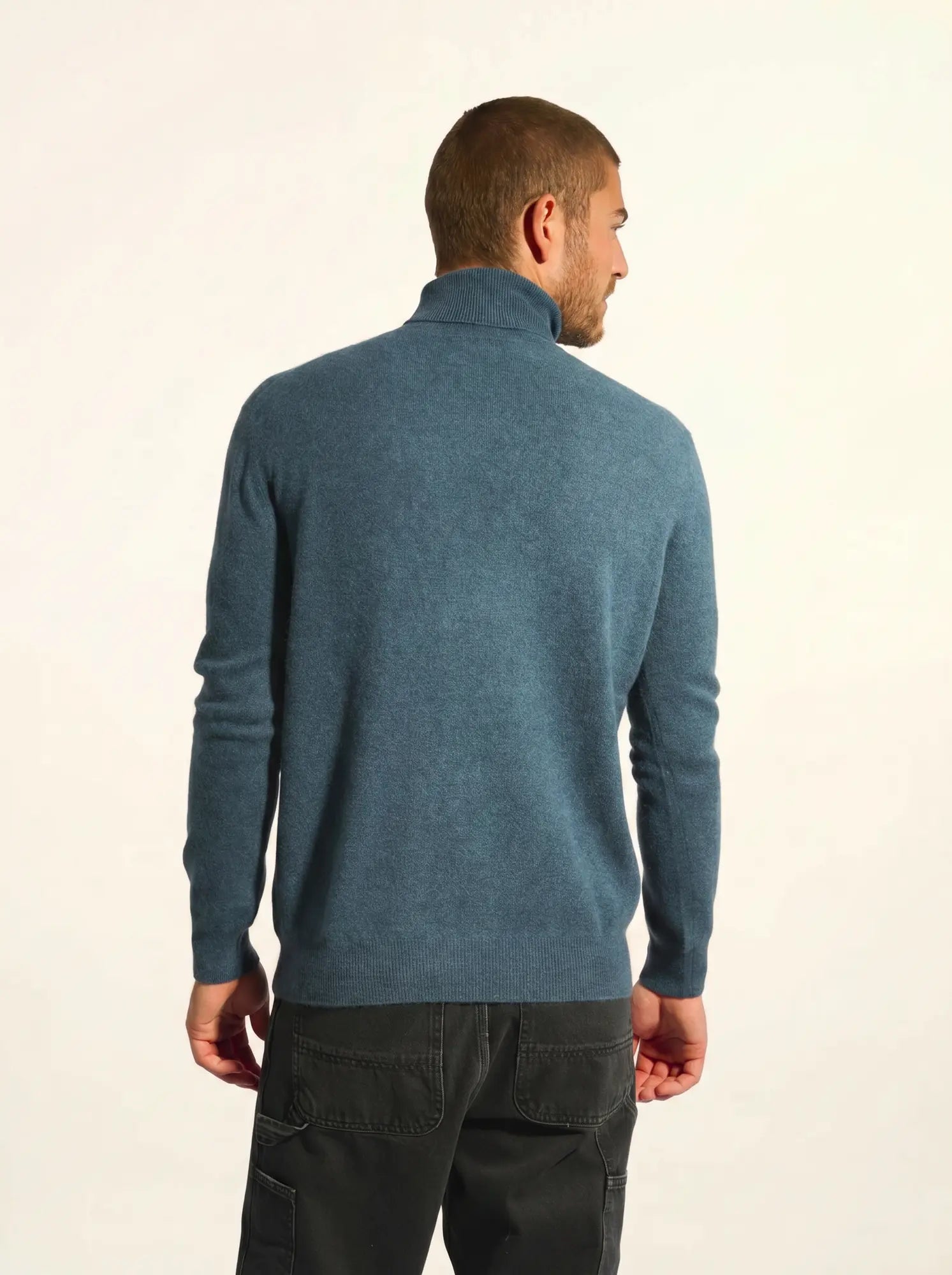 CONNOR pullover rollkragen grün petrol meliert