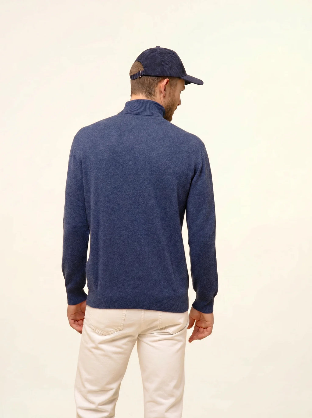 CONNOR pull col roulé océan chiné