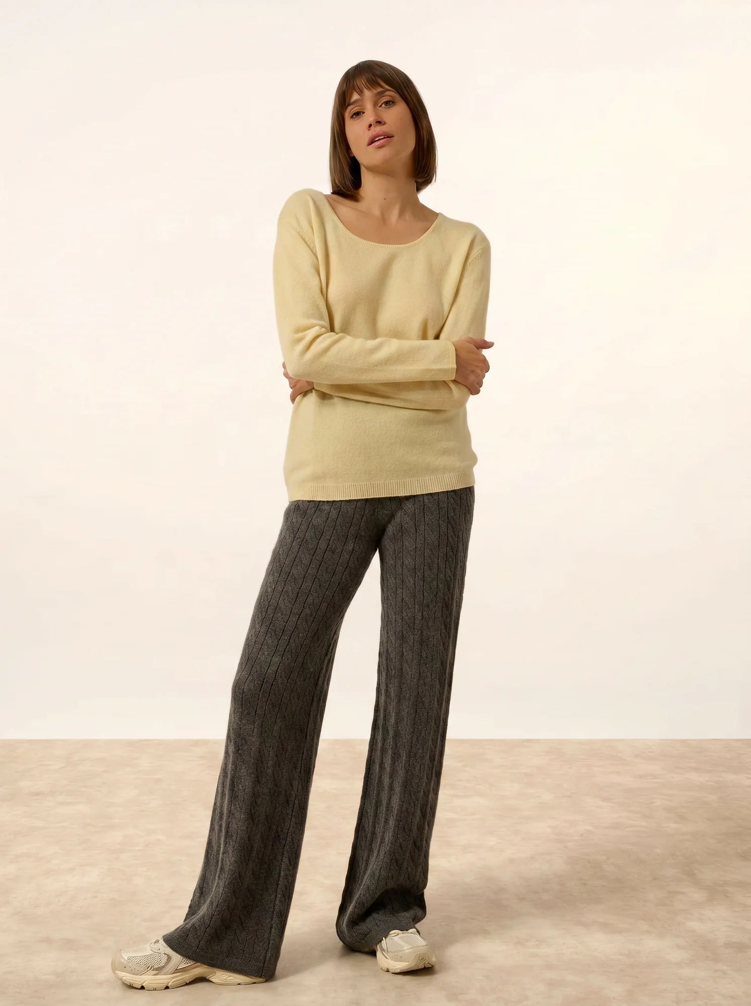 FIONA pullover rundhalsausschnitt limonade