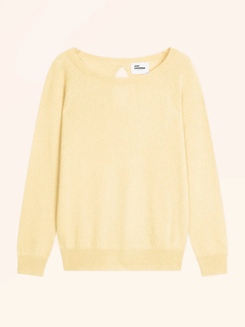 ABIGAILE pull col bateau goutte dos limonade