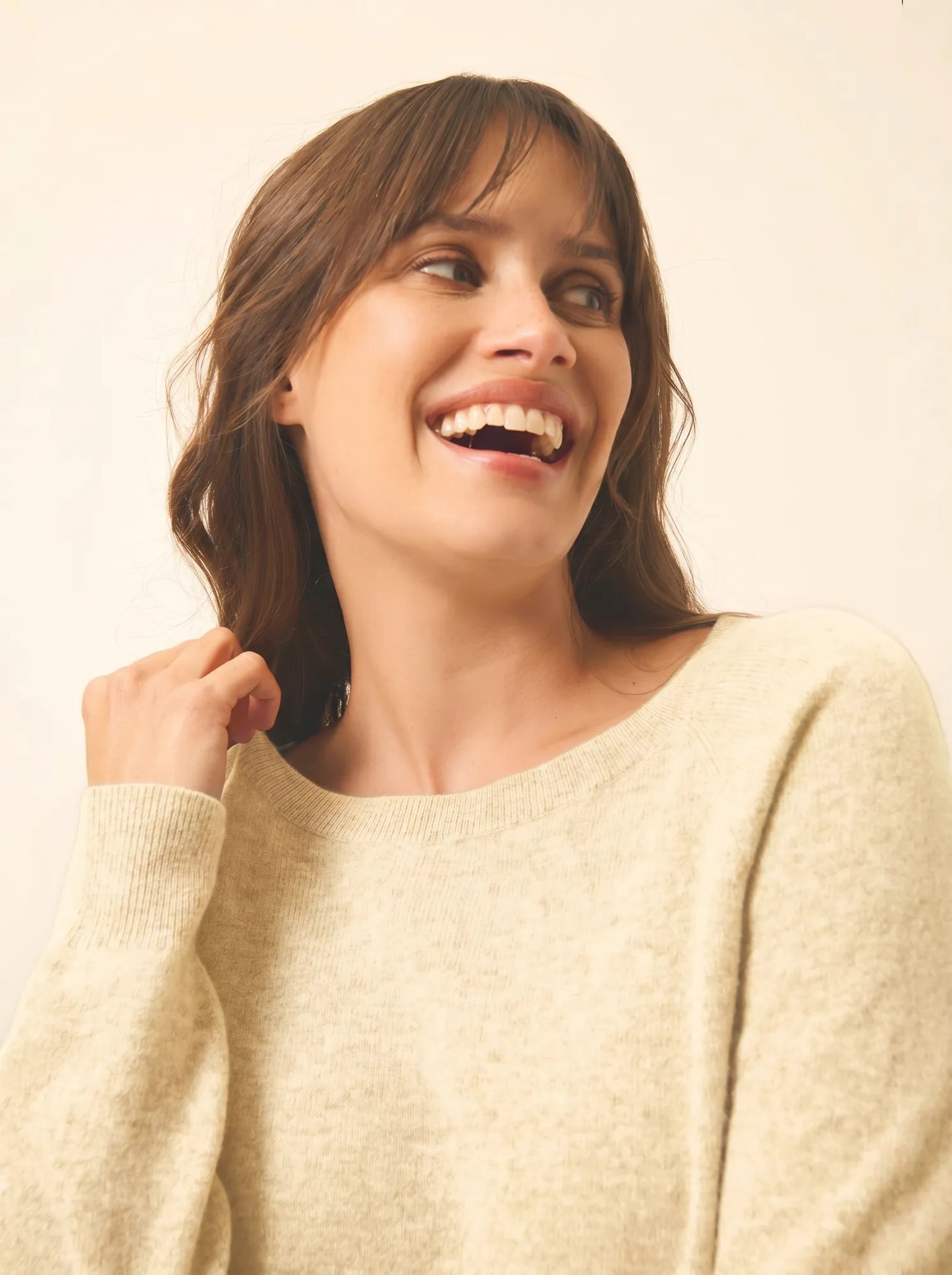 ABIGAILE pullover u-boot-ausschnitt tropfen hinten limonade