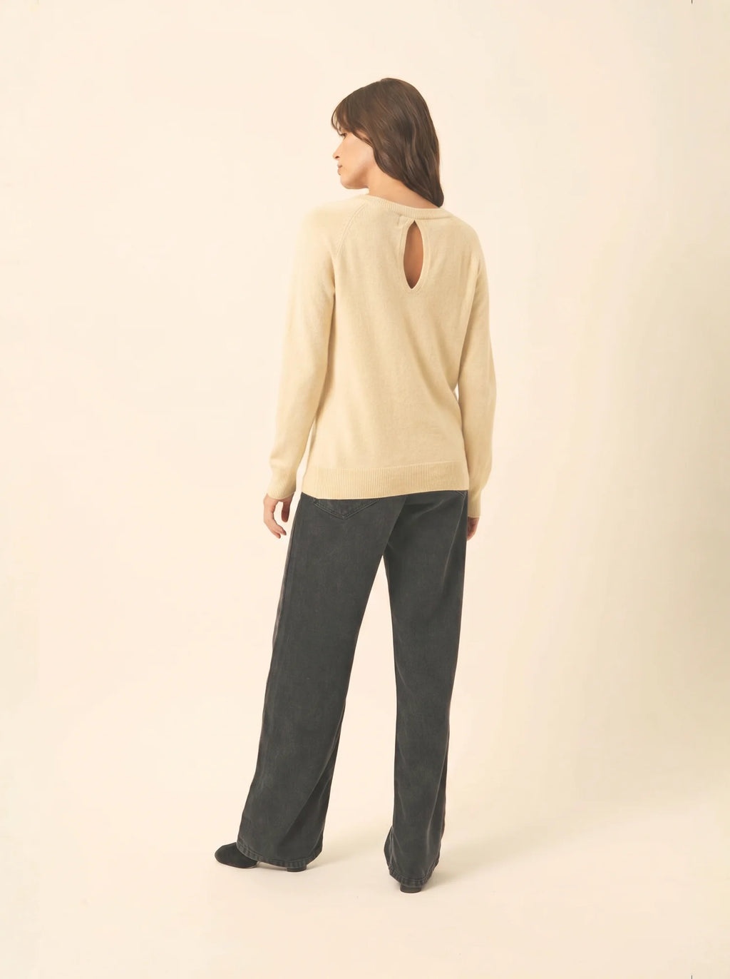 ABIGAILE pull col bateau goutte dos limonade