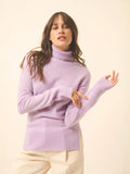 LEXIE pullover rollkragen malve meliert