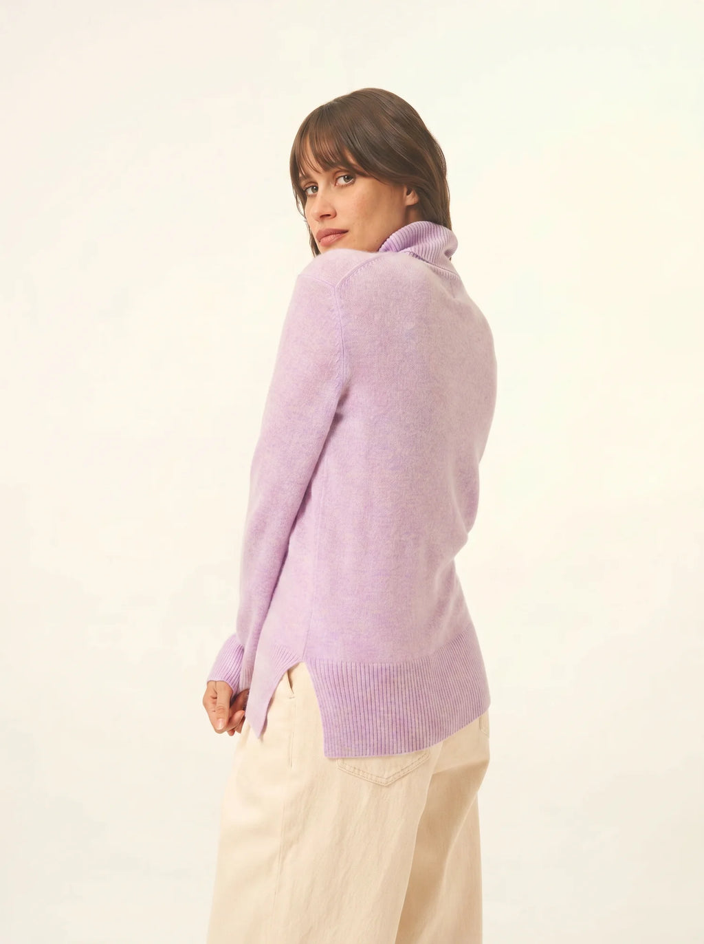 LEXIE pullover rollkragen malve meliert