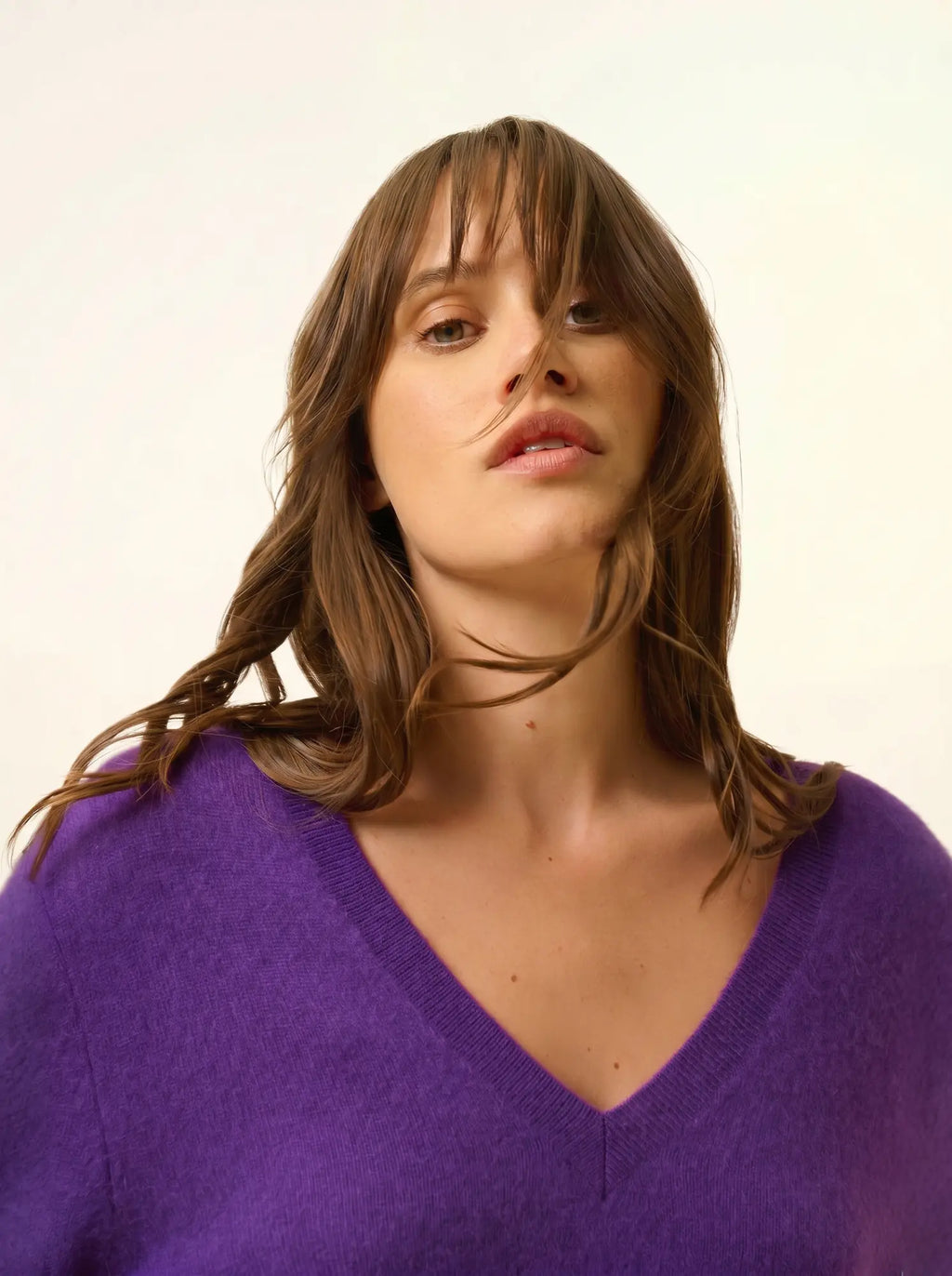 OPAL pullover v-ausschnitt vorne und hinten violette